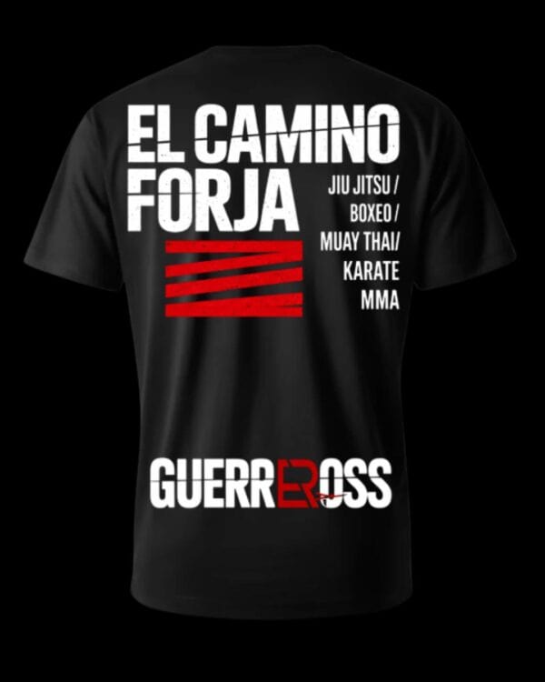Camiseta El Camino del Guerrero de Guerreross vista por detrás