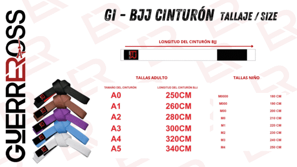 Cinturón BJJ - Belt GUERREROSS - Imagen 7