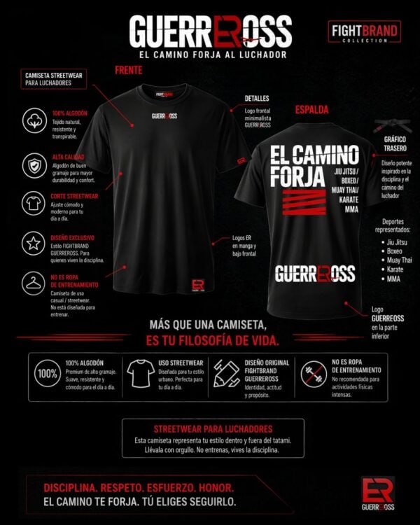 CAMISETA "El Camino del Guerrero" EDICIÓN EXCLUSIVA FERIA | DEPORTES DE CONTACTO - Imagen 3